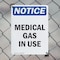 Signmission Medical Gas In Use OSHA Notice Sign, Plastic, 7in W x 10in L, 2PK OS-2PACK-NS-P-710-V-14181 - alternate 2